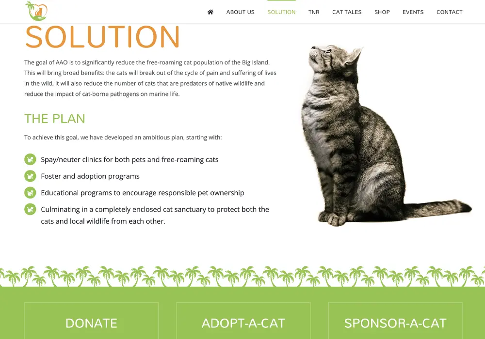 Aloha Animal Oasis Website Design web design
