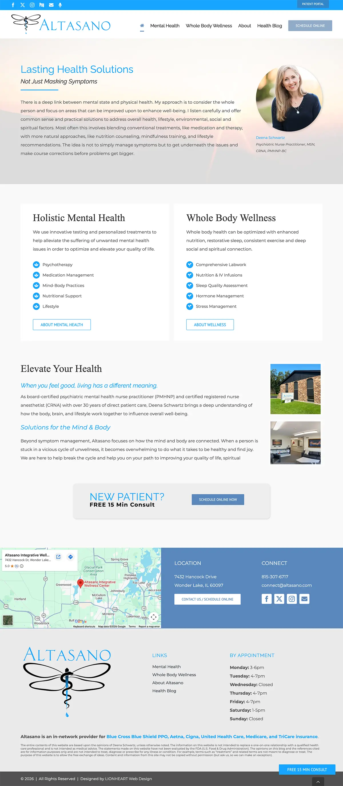 Altasano Website Design Home Page