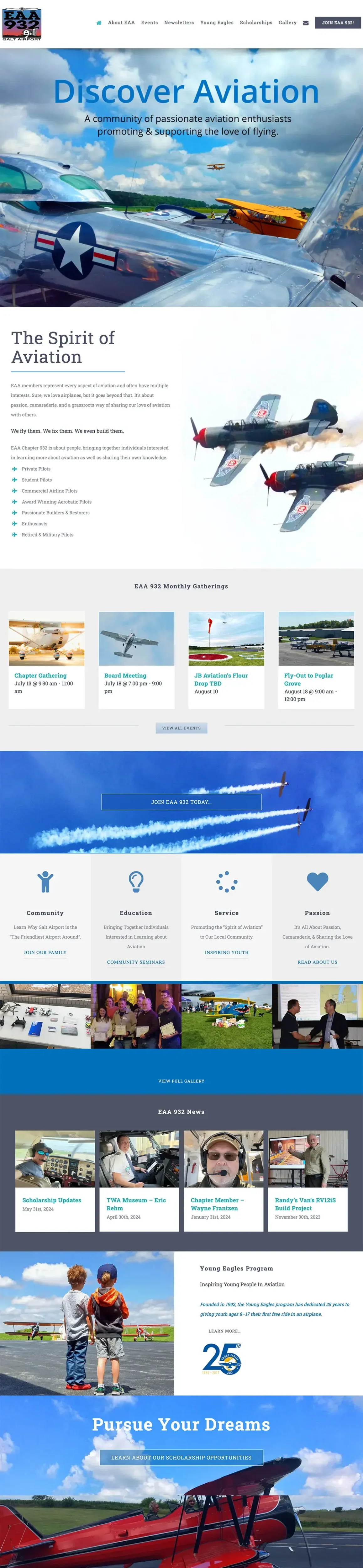 Chapter Eaa Aviation Web Design Home Page