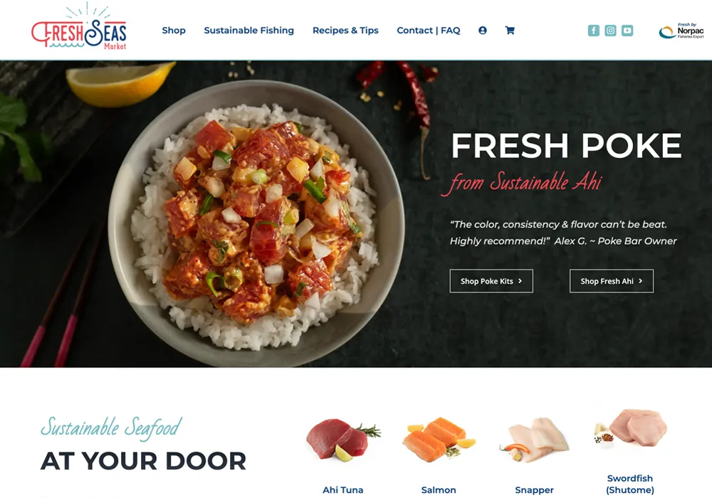 Fresh Seas Website Design web design