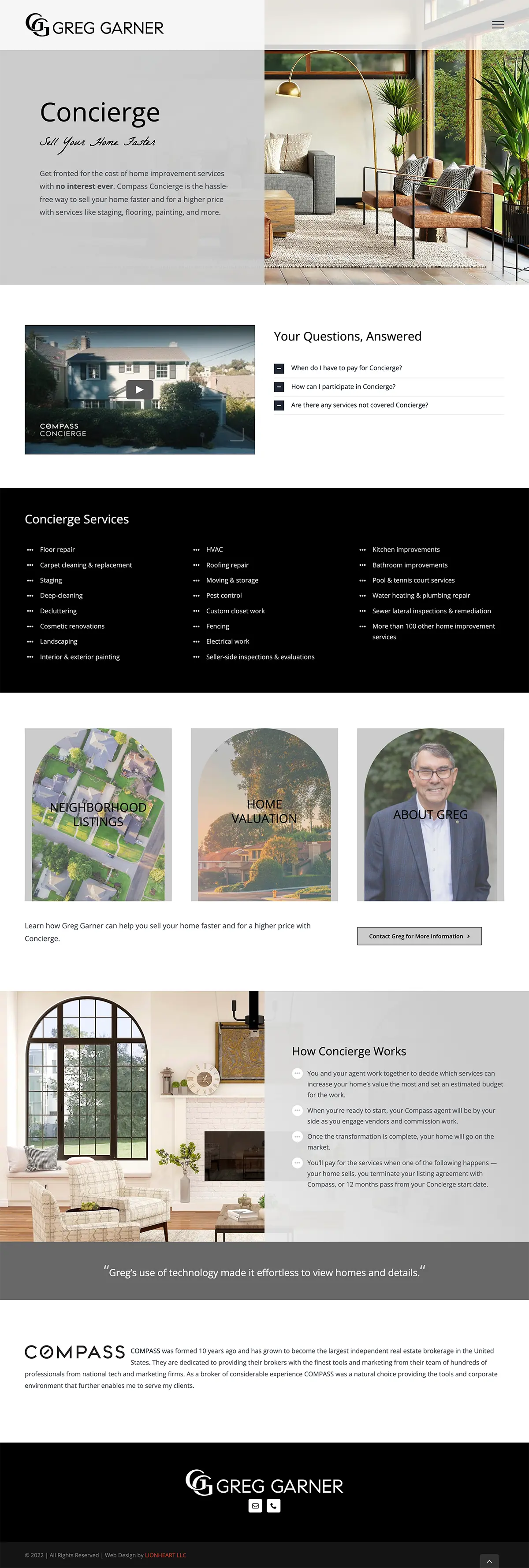 Greg Garner Web Design Homepage