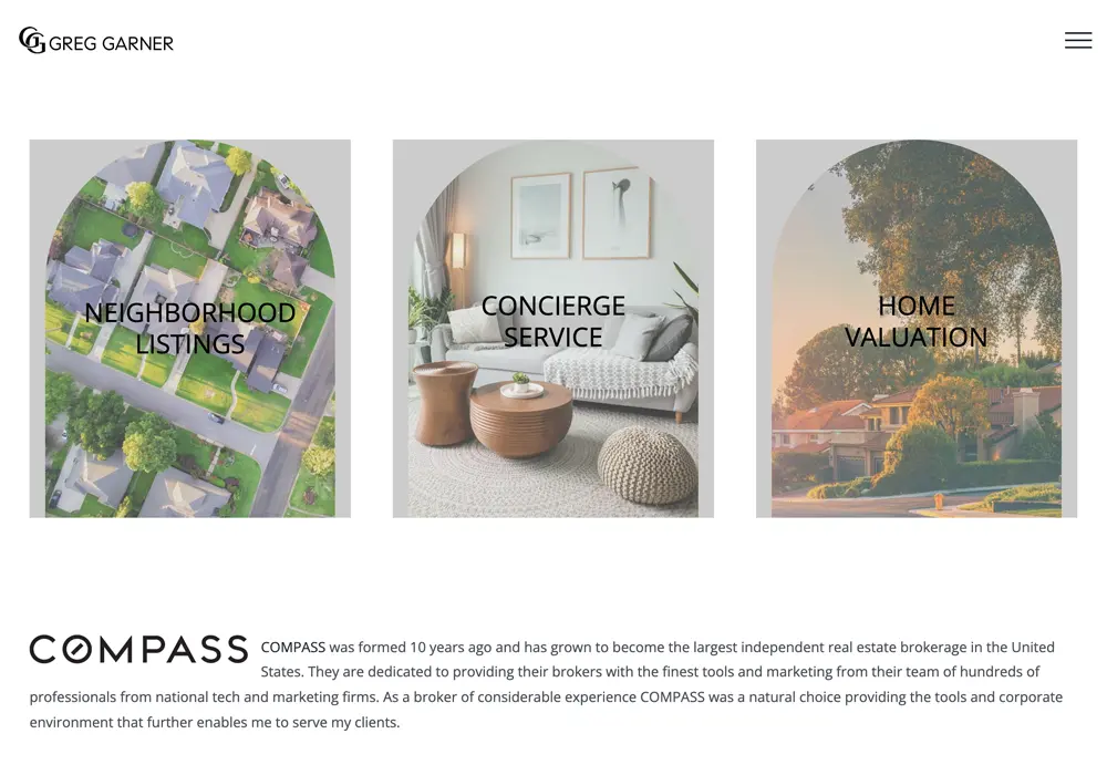 Greg Garner Website Design web design