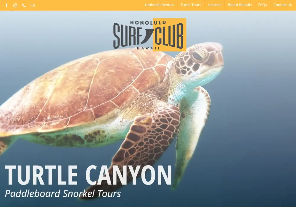 Honolulu Surf Club Website Design web design