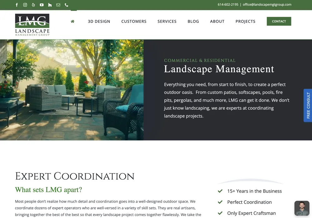 Landscape Management Group Website Design web design