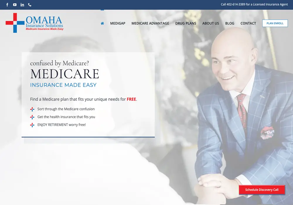 Omaha Insurance Solutions Website Design web design