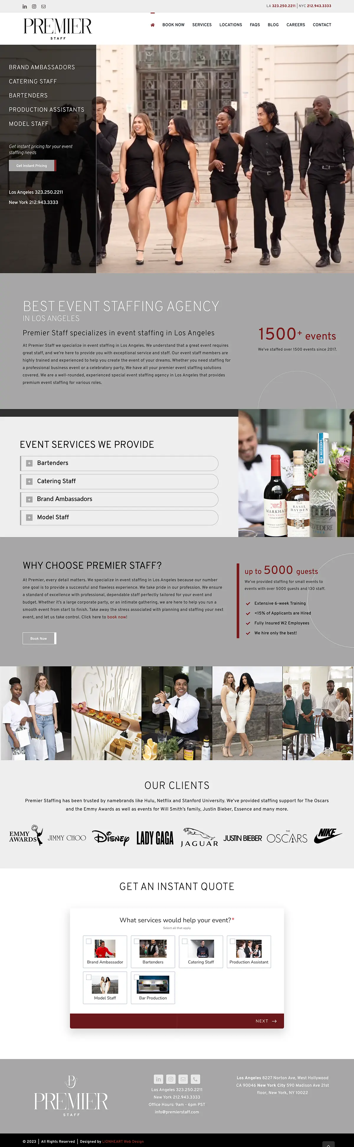 Premier Staff Home Page Web Design Premier Staff Home Page Web Design