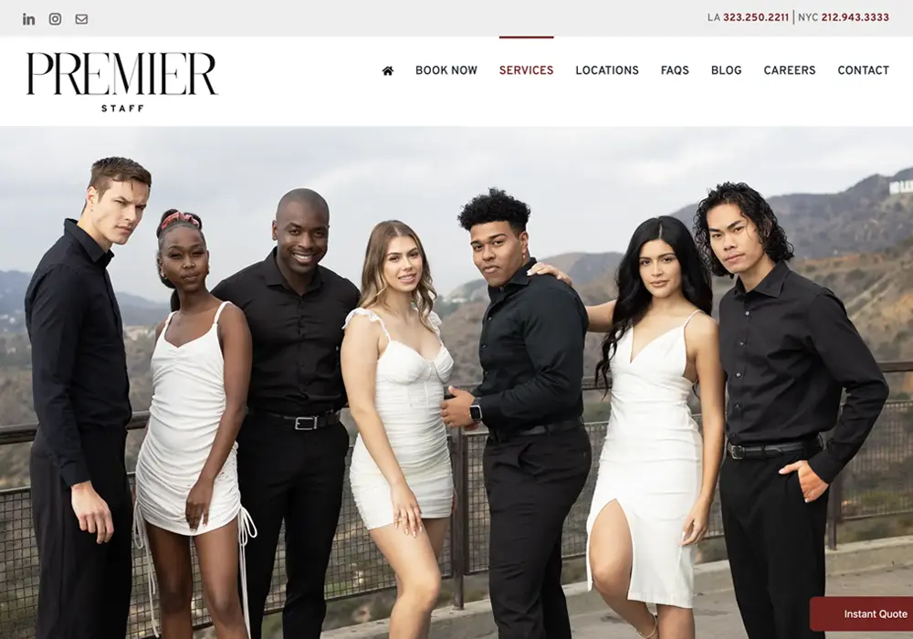 Premier Staff Website Design web design