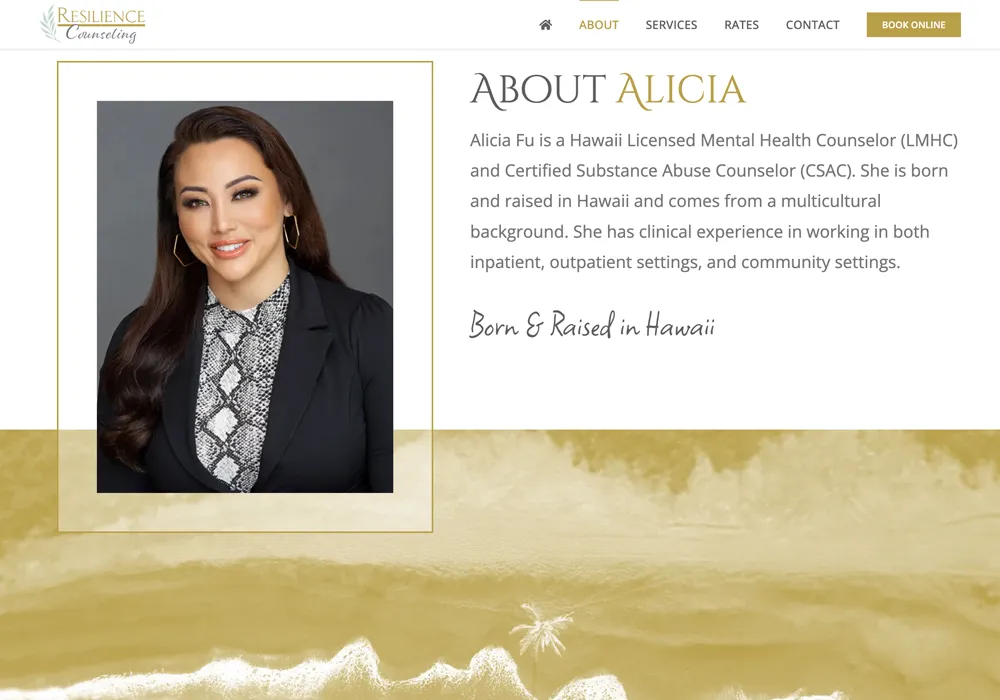 Resilience Counseling Website Design web design