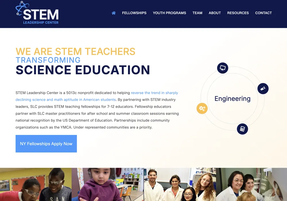 Stem Leadership Center Website Design web design