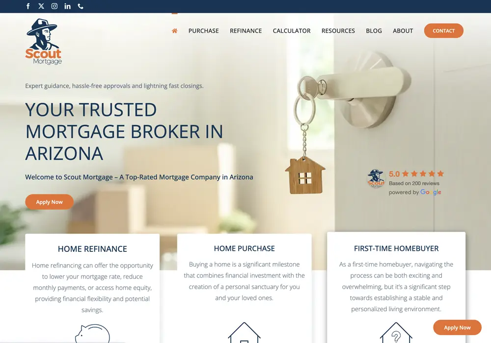 Scout Mortgage Website Design web design