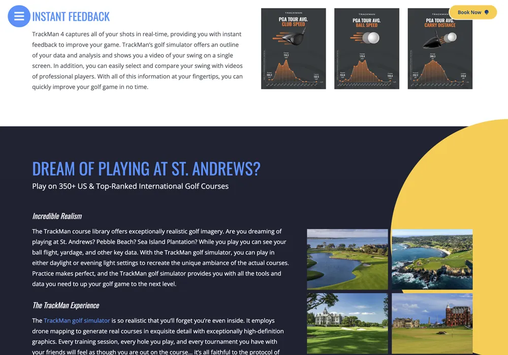 Swing Loose Golf Website Design web design